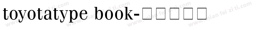 toyotatype book字体转换